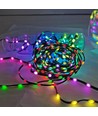 5m RGBIC LED-lyslenke - 5V USB, 50 LED, grønn ledning, fjernkontroll + bluetooth