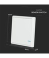 Trådløs smart switch, 1-trykk - IP54 vanntett, hvit, rekkevidde opptil 600m, inkl. batteri