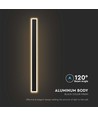 VT-11117 LED vegglampe 17W - 4000K, svart, IP65