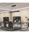 VT-7-44 LED pendelarmatur 40W - lineær, hengende, Samsung-chip, opp/ned system 3i1, svart hus
