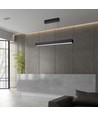 VT-7-44 LED pendelarmatur 40W - lineær, hengende, Samsung-chip, opp/ned system 3i1, svart hus
