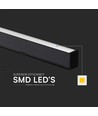 VT-7-44 LED pendelarmatur 40W - lineær, hengende, Samsung-chip, opp/ned system 3i1, svart hus