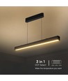 VT-7-44 LED pendelarmatur 40W - lineær, hengende, Samsung-chip, opp/ned system 3i1, svart hus