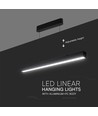 VT-7-44 LED pendelarmatur 40W - lineær, hengende, Samsung-chip, opp/ned system 3i1, svart hus