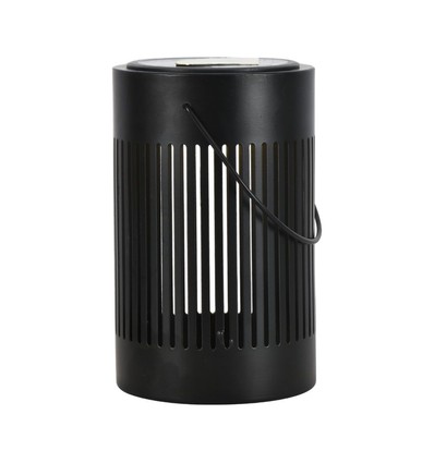 0,5W Solara LED gulvlampe / bordlampe - Solcelle, IP44, sort metall, varm hvit, oppladbar, utendørs