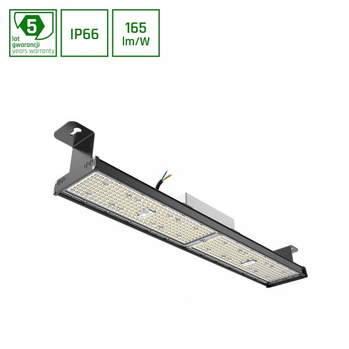 795 mm Halls Line High Bay 150W - nøytral hvit, 230V, 60x90°, IP66, IK10, 130x115 mm, svart, 1-10V