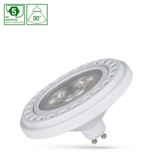 GU10 20W AR111 LED pære, RA90 - 30 grader, 2700K, 1600lm, 5 års garanti