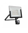 50W lyskaster med sensor - Svart, IP44, PIR sensor, 230V, Spectrum