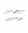 Sort Troldtekt LED Skinnesett 6x60 cm - Planforsenket, Akustilight inkl. ledninger og driver