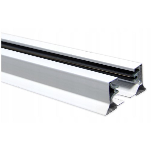 1,5 meter skinne til skinnespots - Hvit, 1-faset, 1F2W, komplett med tilkobling og endestykke
