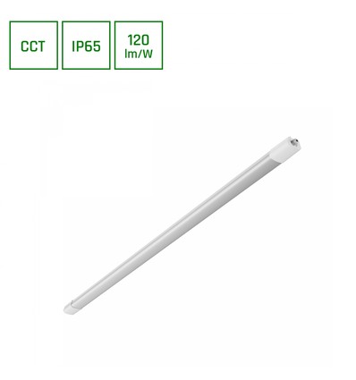 120cm 36W Limea Select komplett LED armatur - 122lm/W, IP65, 3CCT, gjennomkoblet, hvit kapsling