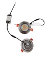 3W Ø8,4cm Downlight dimbar - 12V/24V, hull: Ø7-8 cm, mål: Ø8,4 cm, 4 cm høy
