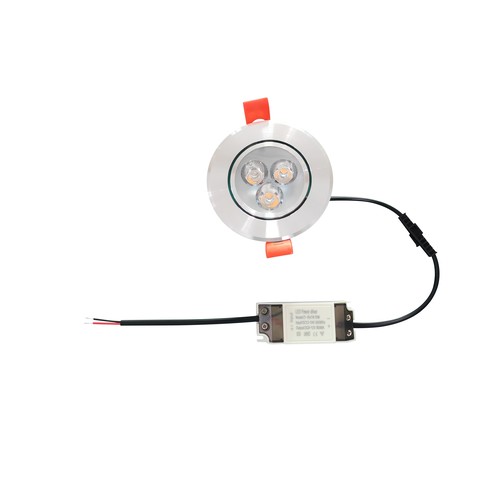 LEDlife 3W downlight - Hull: Ø7-8 cm, Mål: Ø8,4 cm, 4 cm høy, dimbar, 12V/24V