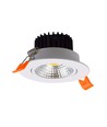 3W Ø8,5cm Downlight dimbar - 12V/24V, hull: Ø7,5 cm, mål: Ø8,5 cm, hvit kant