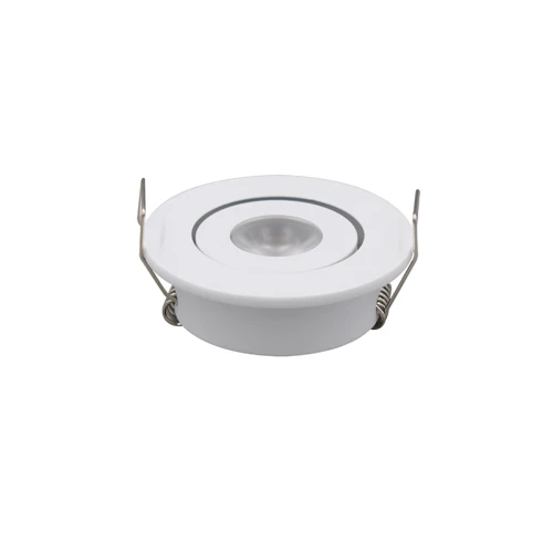 1W downlight hvit - Hull: Ø4,2 cm, Mål: Ø5,2 cm, 2,2 cm høy, dimbar, 12V/24V