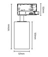 6W 3-faset dimbar GU10 DimToWarm skinnespot - Sort, 1800K-3000K, inkl. lyskilde