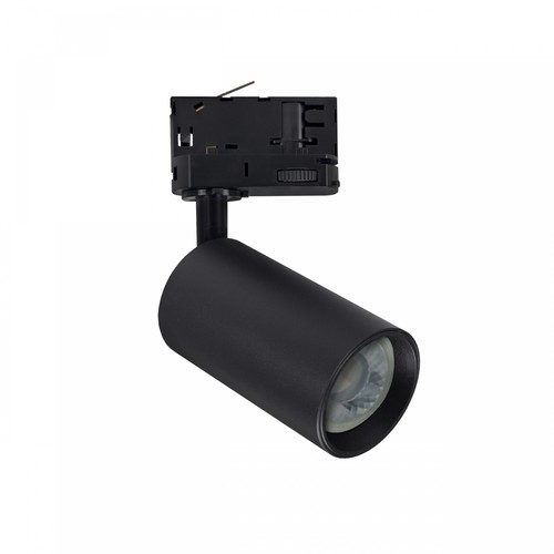 Dim to warm GU10 skinnespot - Inkludert 6W Dimtowarm pære, Sort, 3-faset skinne