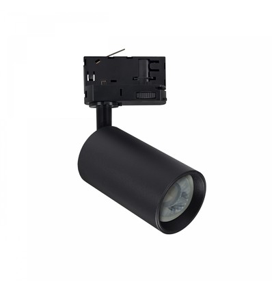 6W 3-faset dimbar GU10 DimToWarm skinnespot - Sort, 1800K-3000K, inkl. lyskilde