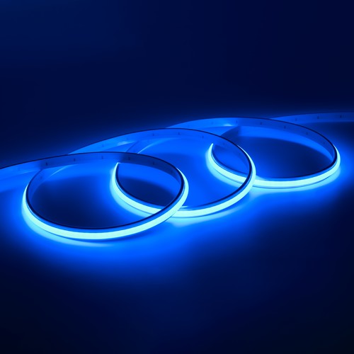 5m 9W/m Blå Slim COB LED-strip - 24V DC, IP67, Dot-free, 240 LED/m