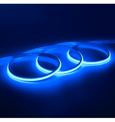 5m 9W/m Blå Dot-free COB-LED strip - 24V DC, IP67, 240 LED/m, 5 års garanti