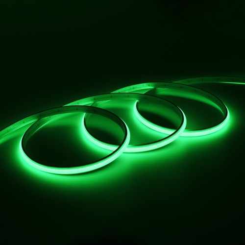 5m 9W/m Grønn Slim COB LED-strip - 24V DC, IP67, Dot-free, 240 LED/m