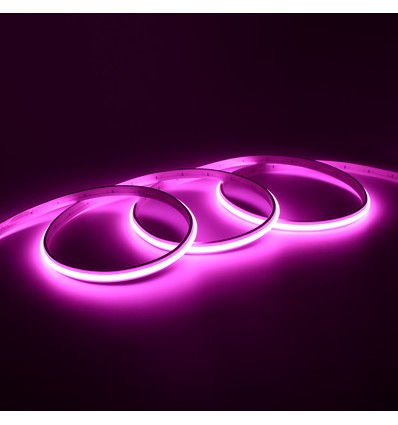 5m 9W/m Pink Dot-free COB-LED strip - IP20, 240 LED per meter, 24V, COB LED