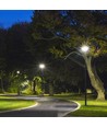 10W Solara LED hagelampe med sensor - IP65, 1500lm, sort, rund, inkl. fjernkontroll og timer