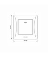 1-kanals bryter med indikatorlys - 86x86mm, IP20, sort