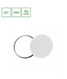32W Nymphea Black & White Rings taklampe - CCT, IP54, Ø32cm, 4150lm, 115 grader, hvit/sort kant