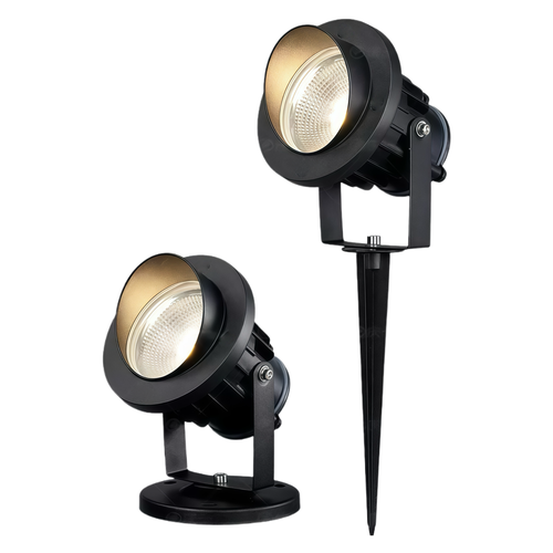 12-24V LED hagelampe - 20W, svart, spyd, 1700 lm, IP65