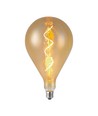 E27 4W LED spiral filament pære - A160, Amber glass, 2700K, 250lm