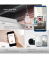 5 stk. E27 5W Wifi LED-pære - G45, Tuya/Smart Life, fungerer med Google Home