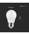 5 stk. Wifi LED-pære - 5W, Tuya/Smart Life, fungerer med Google Home, E27, G45