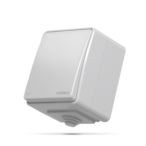 Utendørs bryter 1-polet IP65 grå