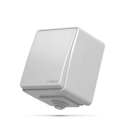 Utendørs bryter 1-polet IP65 grå