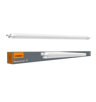 120 cm LED lineær lampe 40W - sammenkoblingsbar, IP65, 5000K, hvit