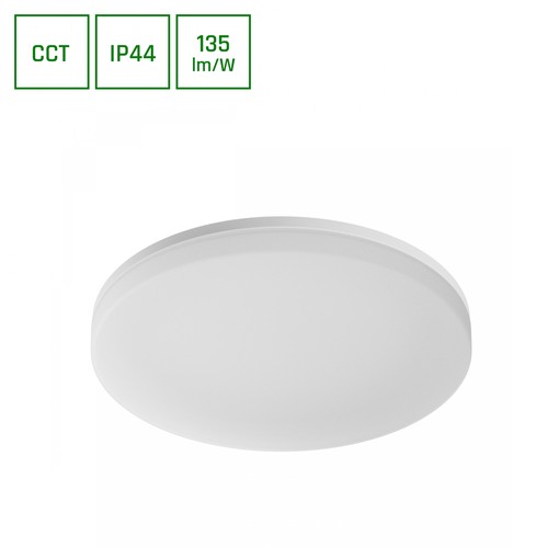 Ø330x53 mm Nymphea Fusion taklampe 20W/30W/40W LED - CCT, 230V, 120°, IP44, hvit