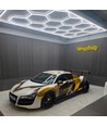 591W RA95 Hexagon LED 14 felter + ramme komplett sett - Inkludert strømtilkobling