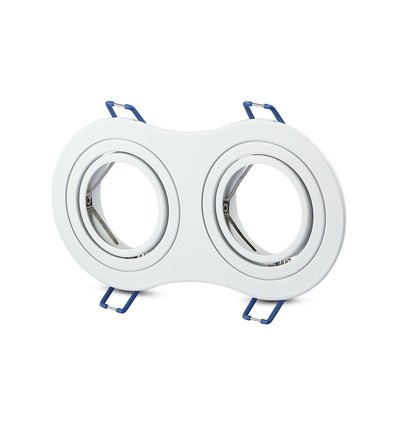 Vt-783 lampe - 2xGU10, rund, hvit