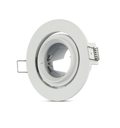 GU10 / MR16 Downlight - Uten lyskilde og sokkel, rund, vippbar, hvit, Hull: Ø9,3 cm