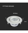 GU10 / MR16 Downlight - Uten lyskilde og sokkel, rund, vippbar, hvit, Hull: Ø9,3 cm