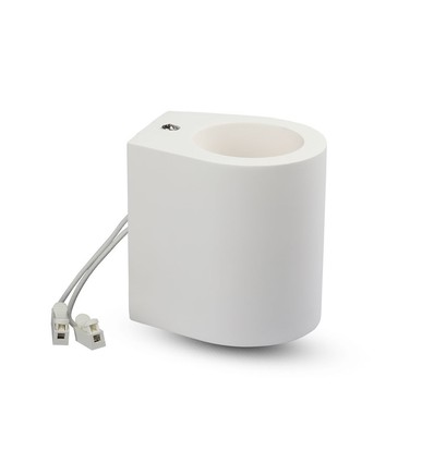 G9 påbyggingsspot i gips, rund - Hvit, max 25W, IP20 innendørs, uten lyskilde