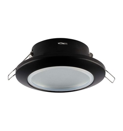 Sort innfellingsspot for GU10/MR16 - Ø: 9,25cm, inne og ute