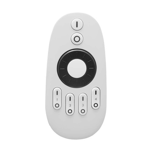 4-soners RF fjernkontroll til LED strips - 2.4GHz, rekkevidde opptil 30m, hvit, 4 soner