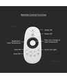 4-soners RF fjernkontroll til LED strips - 2.4GHz, rekkevidde opptil 30m, hvit, 4 soner