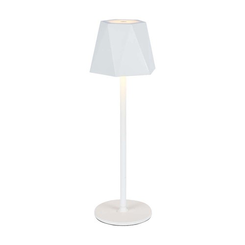 1,5W oppladbar LED bordlampe, 5V - Hvit, 4-trinns dimbar, inkl. USB-C kabel