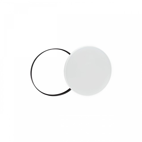 24W Nymphea Black&White Rings LED taklampe med sensor - CCT, IP54, Ø32cm, sort/hvit kant