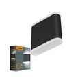 6W sort LED vegglampe med opp/ned lys - 660lm, IP54 utendørs, 2700K, 110lm/W, inkl. lyskilde