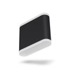 6W sort LED vegglampe med opp/ned lys - 660lm, IP54 utendørs, 2700K, 110lm/W, inkl. lyskilde