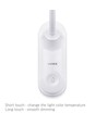6W LED dimbar skrivebordslampe med klemme - Helsinki, 370lm, 3-trin CCT, hvit, 120° lysvinkel